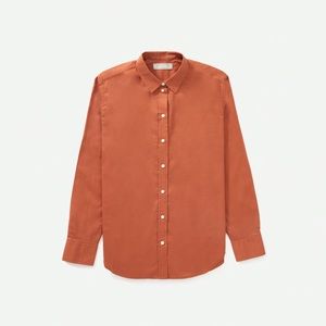 Everlane Silky Cotton Relaxed Shirt in Terracotta